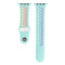 For Apple Watch Series 7 45mm / 6 & SE & 5 & 4 44mm / 3 & 2 & 1 42mm Rainbow Sport Watch Band (Turquoise)