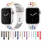For Apple Watch Series 7 45mm / 6 & SE & 5 & 4 44mm / 3 & 2 & 1 42mm Rainbow Sport Watch Band (Black)
