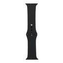For Apple Watch Series 7 45mm / 6 & SE & 5 & 4 44mm / 3 & 2 & 1 42mm Silicone Watch Band, Short Section (female)(Black)