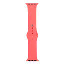 For Apple Watch Series 7 45mm / 6 & SE & 5 & 4 44mm / 3 & 2 & 1 42mm Silicone Watch Band, Short Section (female)(Peach Red)