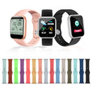 For Apple Watch Series 7 45mm / 6 & SE & 5 & 4 44mm / 3 & 2 & 1 42mm Silicone Watch Band, Short Section (female)(Pebble)