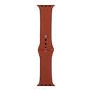 For Apple Watch Series 7 41mm / 6 & SE & 5 & 4 40mm / 3 & 2 & 1 38mm Silicone Watch Band, Long Section (Men)(Saddle Brown)