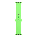 For Apple Watch Series 7 45mm / 6 & SE & 5 & 4 44mm / 3 & 2 & 1 42mm Silicone Watch Band, Long Section (Men)(Brilliant Green)
