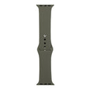 For Apple Watch Series 7 45mm / 6 & SE & 5 & 4 44mm / 3 & 2 & 1 42mm Silicone Watch Band, Long Section (Men)(Olive Green)