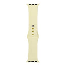 For Apple Watch Series 7 41mm / 6 & SE & 5 & 4 40mm / 3 & 2 & 1 38mm Silicone Watch Band, Long Section (Men)(Cream Yellow)