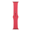 For Apple Watch Series 7 41mm / 6 & SE & 5 & 4 40mm / 3 & 2 & 1 38mm Silicone Watch Band, Long Section (Men)(Hibiscus Pink)