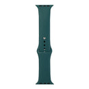 For Apple Watch Series 7 41mm / 6 & SE & 5 & 4 40mm / 3 & 2 & 1 38mm Silicone Watch Band, Long Section (Men)(Dark Green)