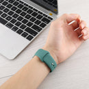 For Apple Watch Series 7 41mm / 6 & SE & 5 & 4 40mm / 3 & 2 & 1 38mm Silicone Watch Band, Long Section (Men)(Pine Needles Green)