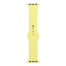For Apple Watch Series 7 45mm / 6 & SE & 5 & 4 44mm / 3 & 2 & 1 42mm Silicone Watch Band, Long Section (Men)(Shiny Yellow)