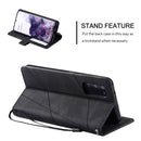 For Samsung Galaxy S20 Skin Feel Splicing Horizontal Flip Leather Case with Holder & Card Slots & Wallet & Photo Frame(Black)