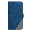 For Samsung Galaxy J6 Skin Feel Splicing Horizontal Flip Leather Case with Holder & Card Slots & Wallet & Photo Frame(Blue)