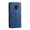 For Samsung Galaxy A8(2018) Skin Feel Splicing Horizontal Flip Leather Case with Holder & Card Slots & Wallet & Photo Frame(Blue)