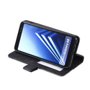 For Samsung Galaxy A8(2018) Skin Feel Splicing Horizontal Flip Leather Case with Holder & Card Slots & Wallet & Photo Frame(Black)