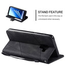 For Samsung Galaxy A8(2018) Skin Feel Splicing Horizontal Flip Leather Case with Holder & Card Slots & Wallet & Photo Frame(Black)