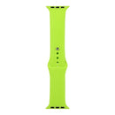 For Apple Watch Series 7 41mm / 6 & SE & 5 & 4 40mm / 3 & 2 & 1 38mm Silicone Watch Band, Short Section (Female)(Fluorescent Green)