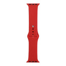 For Apple Watch Series 7 45mm / 6 & SE & 5 & 4 44mm / 3 & 2 & 1 42mm Silicone Watch Band, Short Section (Female)(China Red)