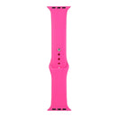 For Apple Watch Series 7 45mm / 6 & SE & 5 & 4 44mm / 3 & 2 & 1 42mm Silicone Watch Band, Short Section (Female)(Barbie Pink)