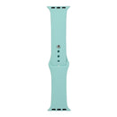 For Apple Watch Series 7 45mm / 6 & SE & 5 & 4 44mm / 3 & 2 & 1 42mm Silicone Watch Band, Short Section (Female)(Blue Sea)