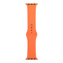 For Apple Watch Series 7 45mm / 6 & SE & 5 & 4 44mm / 3 & 2 & 1 42mm Silicone Watch Band, Short Section (Female)(Papaya)