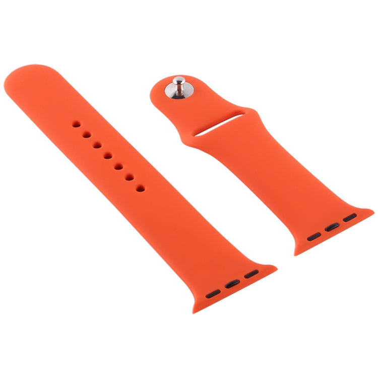 For Apple Watch Series 7 45mm / 6 & SE & 5 & 4 44mm / 3 & 2 & 1 42mm Silicone Watch Band, Short Section (Female)(Dragon Fruit)