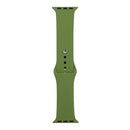 For Apple Watch Series 7 45mm / 6 & SE & 5 & 4 44mm / 3 & 2 & 1 42mm Silicone Watch Band, Short Section (Female)(Pine Forest Green)