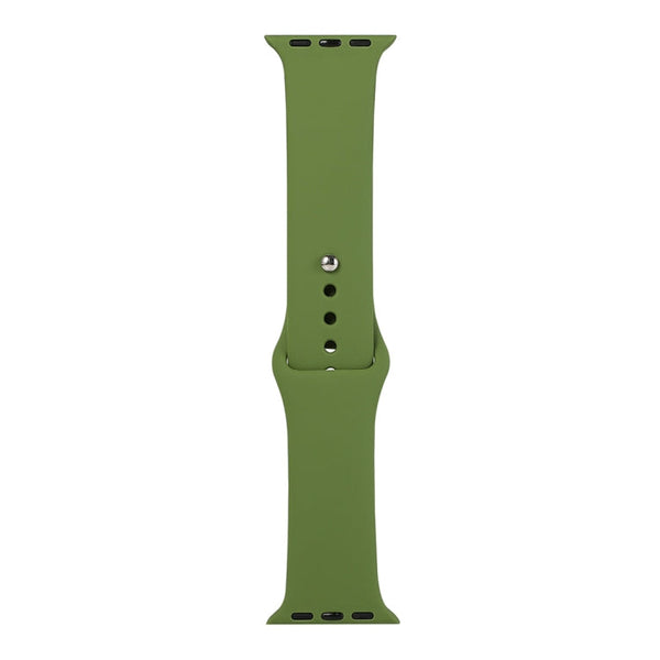 For Apple Watch Series 7 45mm / 6 & SE & 5 & 4 44mm / 3 & 2 & 1 42mm Silicone Watch Band, Short Section (Female)(Pine Forest Green)