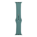 For Apple Watch Series 7 45mm / 6 & SE & 5 & 4 44mm / 3 & 2 & 1 42mm Silicone Watch Band, Short Section (Female)(Pine Needles Green)