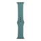 For Apple Watch Series 7 45mm / 6 & SE & 5 & 4 44mm / 3 & 2 & 1 42mm Silicone Watch Band, Short Section (Female)(Pine Needles Green)