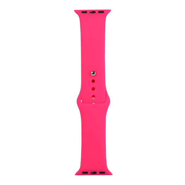 For Apple Watch Series 7 45mm / 6 & SE & 5 & 4 44mm / 3 & 2 & 1 42mm Silicone Watch Band, Short Section (Female)(Firefly Rose)