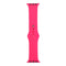 For Apple Watch Series 7 45mm / 6 & SE & 5 & 4 44mm / 3 & 2 & 1 42mm Silicone Watch Band, Short Section (Female)(Firefly Rose)