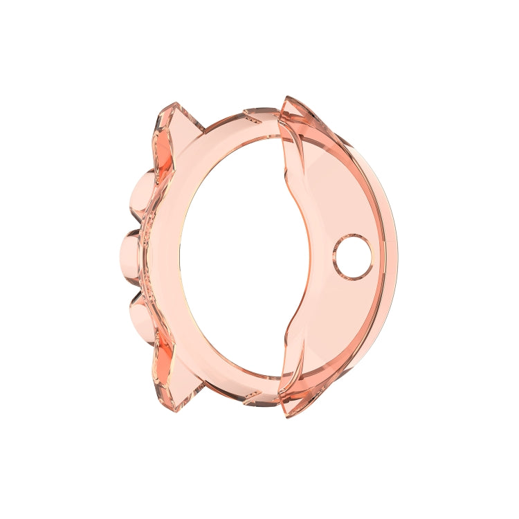 For Suunto 9 Transparent TPU Silicone Watch Case(Transparent Orange)
