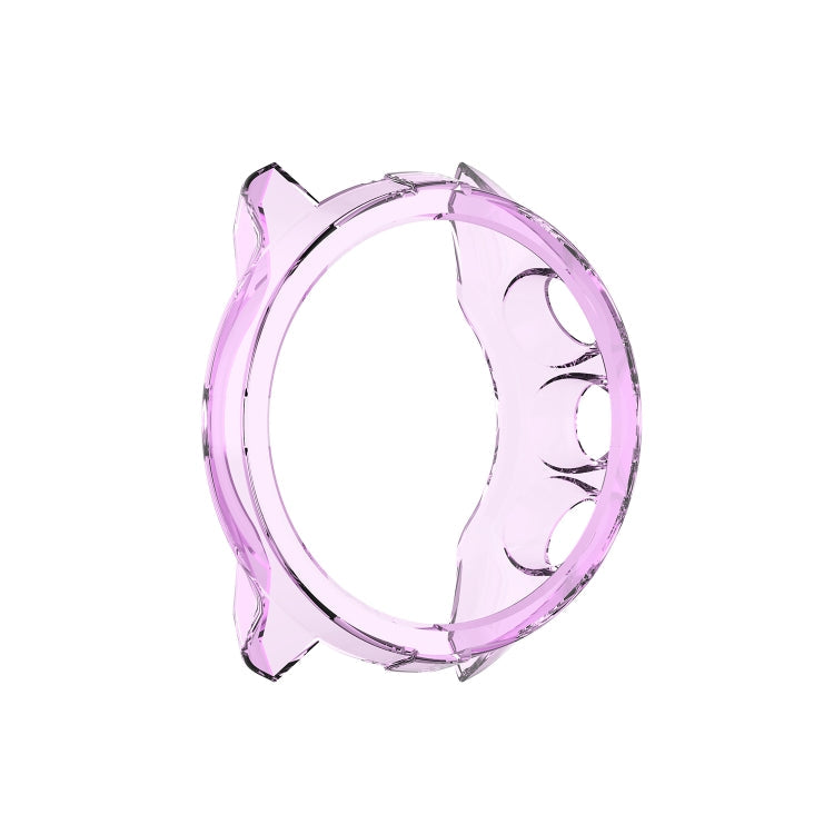 For Suunto 9 Transparent TPU Silicone Watch Case(Transparent Purple)
