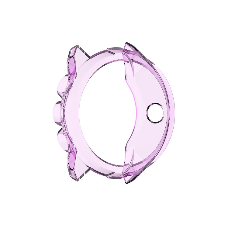 For Suunto 9 Transparent TPU Silicone Watch Case(Transparent Purple)