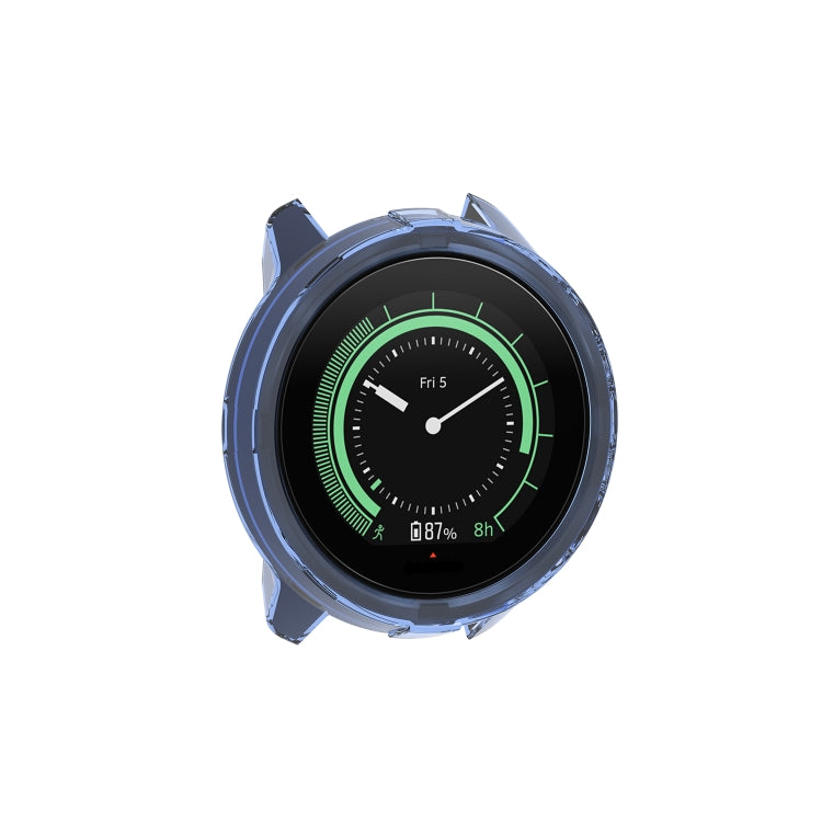 For Suunto 9 Transparent TPU Silicone Watch Case(Transparent Blue)