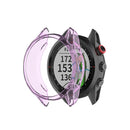 For Garmin Approach S62 Transparent TPU Silicone Watch Case(Transparent Purple)