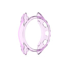 For Garmin Approach S62 Transparent TPU Silicone Watch Case(Transparent Purple)