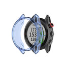 For Garmin Approach S62 Transparent TPU Silicone Watch Case(Transparent Blue)