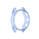 For Garmin Approach S62 Transparent TPU Silicone Watch Case(Transparent Blue)