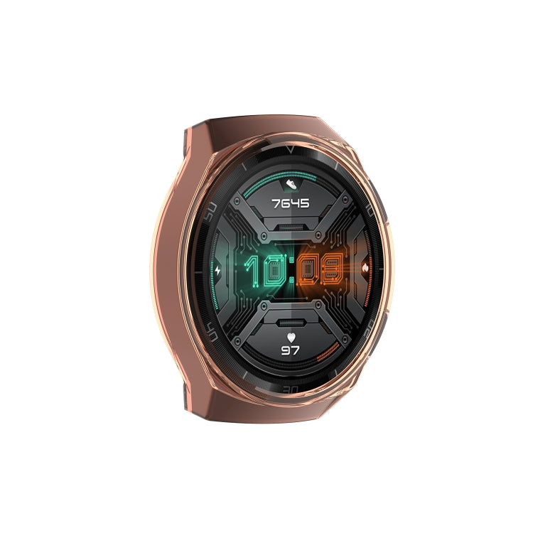 For Huawei Watch GT 2e Transparent TPU Silicone Watch Case(Transparent Orange)