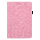 For Lenovo Tab M8 TB-8505F 8505X 8.0 Calf Pattern Double Folding Design Embossed Leather Case with Holder & Card Slots & Pen Slot & Elastic Band(Pink)