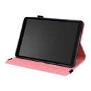For Lenovo Tab M8 TB-8505F 8505X 8.0 Calf Pattern Double Folding Design Embossed Leather Case with Holder & Card Slots & Pen Slot & Elastic Band(Pink)
