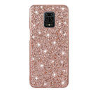 For Xiaomi Redmi Note 9 Pro Glitter Powder Shockproof TPU Protective Case(Rose Gold)