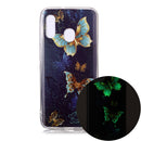 For Samsung Galaxy A20e Luminous TPU Soft Protective Case(Double Butterflies)