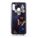 For Samsung Galaxy A20e Luminous TPU Soft Protective Case(Double Butterflies)