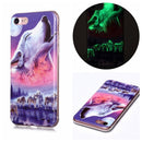 For iPhone SE 2022 / SE 2020 / 8 / 7 Luminous TPU Soft Protective Case(Seven Wolves)