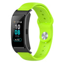 18mm Universal Reverse Buckle Wave Silicone Watch Band, Size:L(Lime)