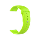18mm Universal Reverse Buckle Wave Silicone Watch Band, Size:L(Lime)