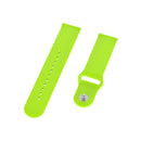 18mm Universal Reverse Buckle Wave Silicone Watch Band, Size:L(Lime)