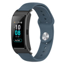 18mm Universal Reverse Buckle Wave Silicone Watch Band, Size:L(Blue)