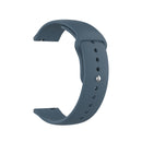 18mm Universal Reverse Buckle Wave Silicone Watch Band, Size:L(Blue)